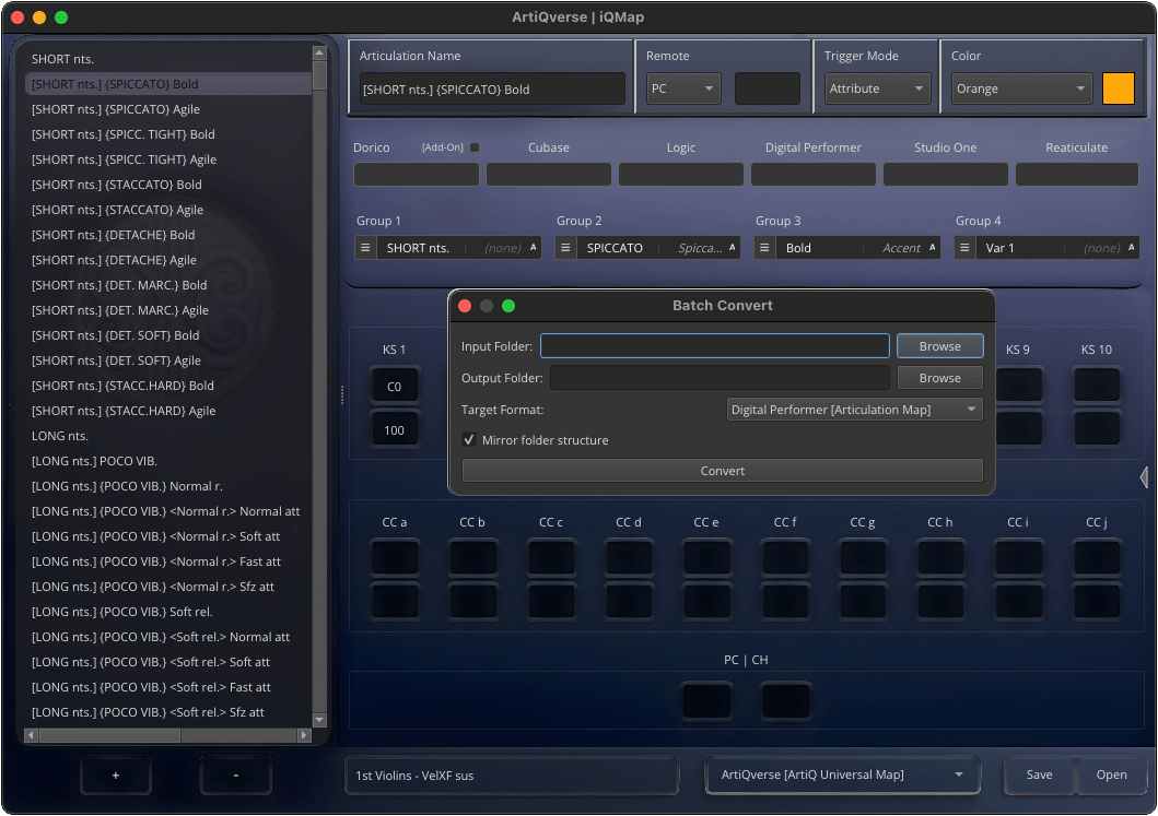 Batch conversion and organization tools screenshot