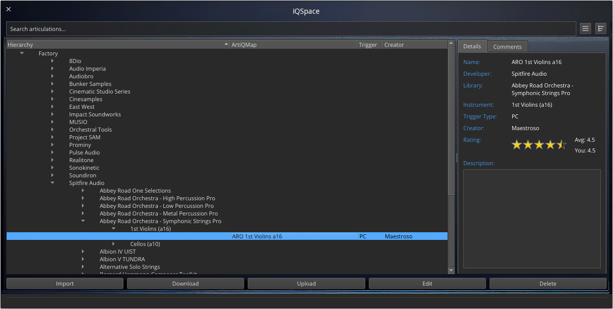 iQSpace library browser